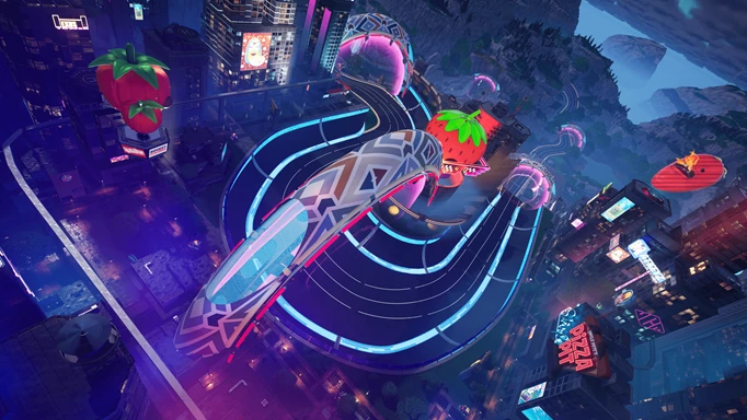 One of the new Rocket Racing tracks in Neon Rush