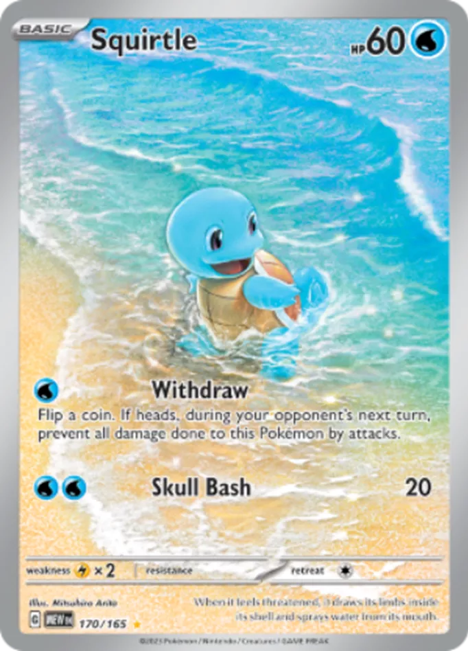 Squirtle's illustration rare card.