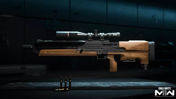 Image of the Carrack .300 in Modern Warfare 2, which is one of the best sniper rifles
