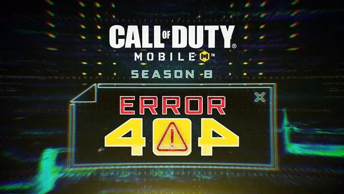 A promotional image for COD Mobile Season 8 - ERROR 404