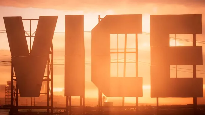 The Vice City sign as it appears in GTA 6's debut trailer.