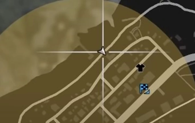 a map of the GTA Online Treasure Hunt location 15