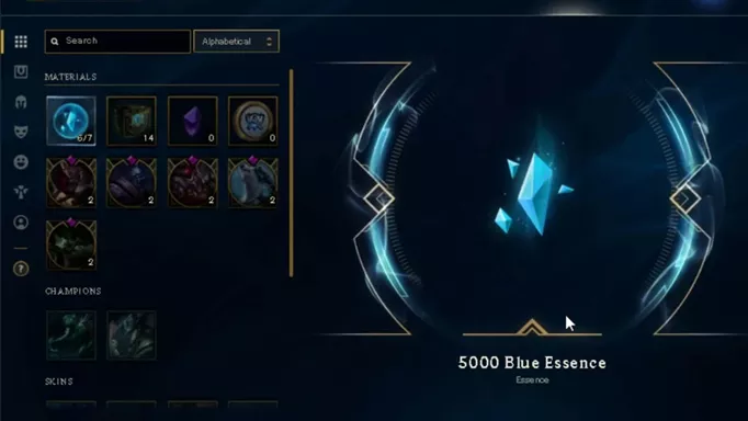 Blue Essence inventory in League of Legends