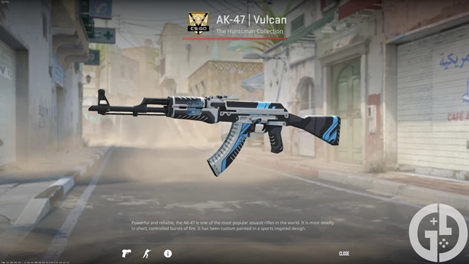 Image of the AK-47 Vulcan skin in CS2