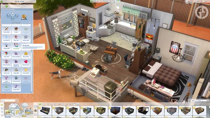 Screenshot showing lot traits in The Sims 4