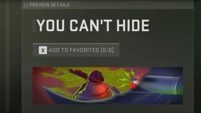 The You can't Hide Calling Card in Warzone