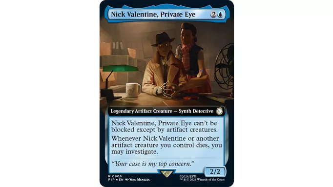 MTG Fallout 0034 Nick Valentine Private Eye Borderless