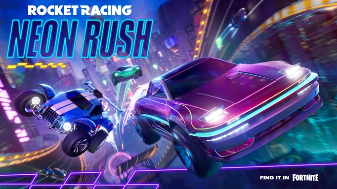 Neon Rush cars in Rocket Racing