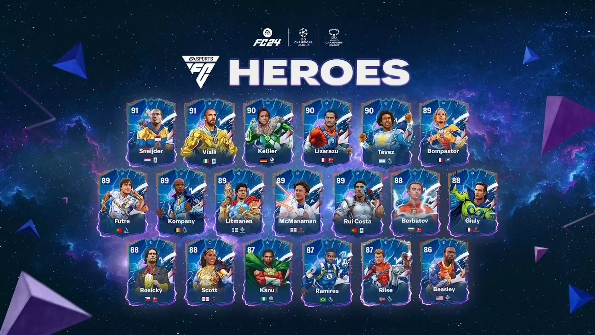 EA FC 24 Heroes: All new Hero cards revealed