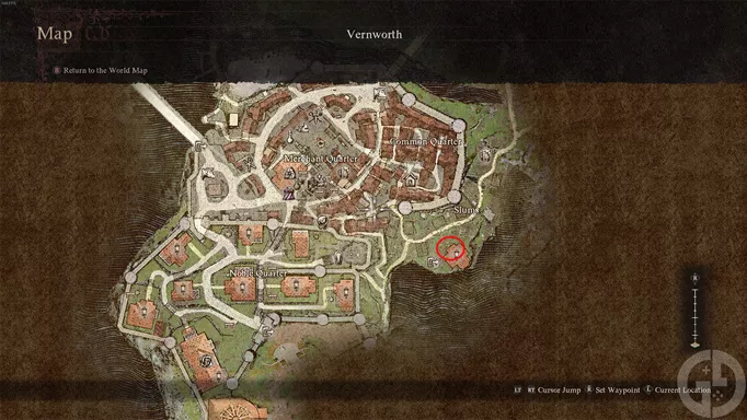 the Gracious Hand map location in Dragon's Dogma 2