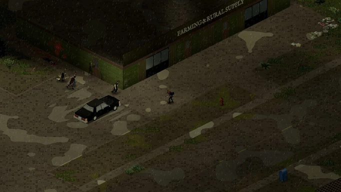A car in Project Zomboid