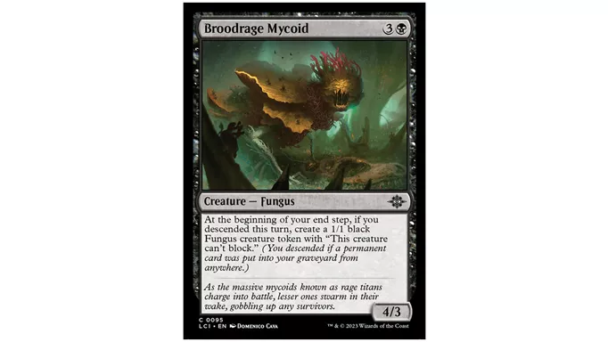 Bloodrage Mycoid card from MTG's Lost Caverns of Ixalan set