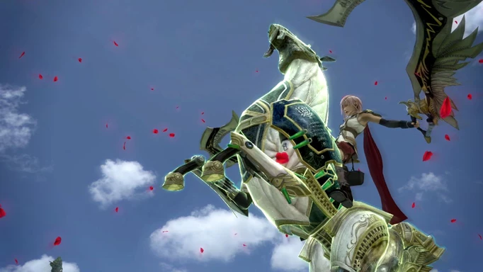 Image of Lightning on a horse in Final Fantasy XIII