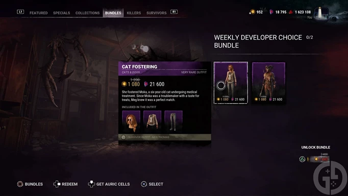 The Developer Choice Bundle in DbD this week