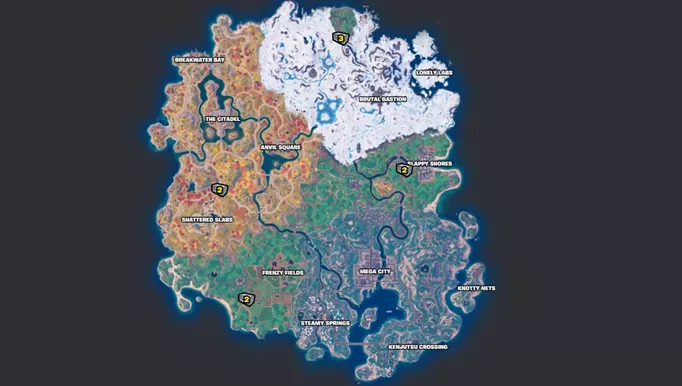 Republic Chest locations in Fortnite Chapter 4 Season 2