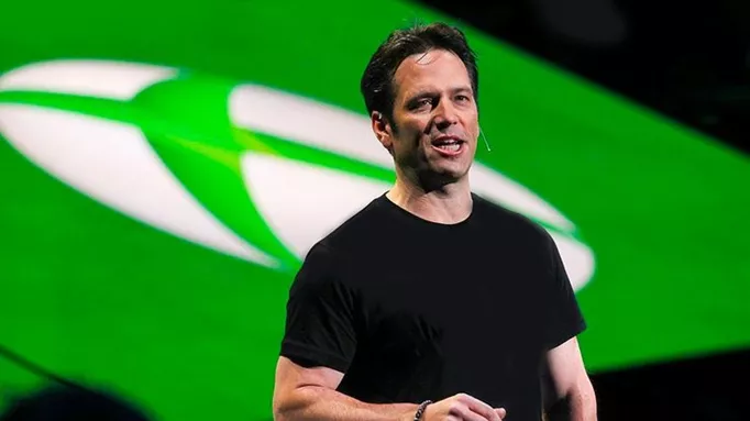Phil Spencer on stage