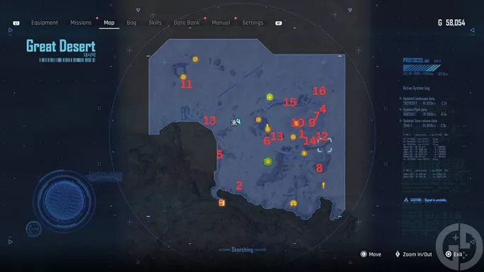 All Can locations in the Great Desert in Stellar Blade