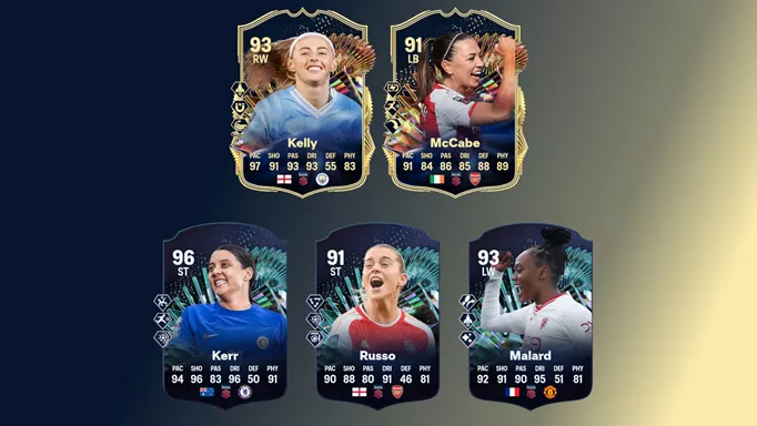 Image of the WSL TOTS Moments and Engagement players in EA FC 24