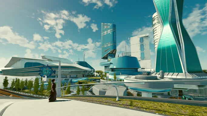 New Atlantis, a city in Starfield