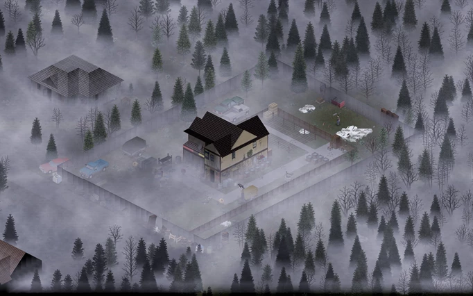 a lone house in Project Zomboid