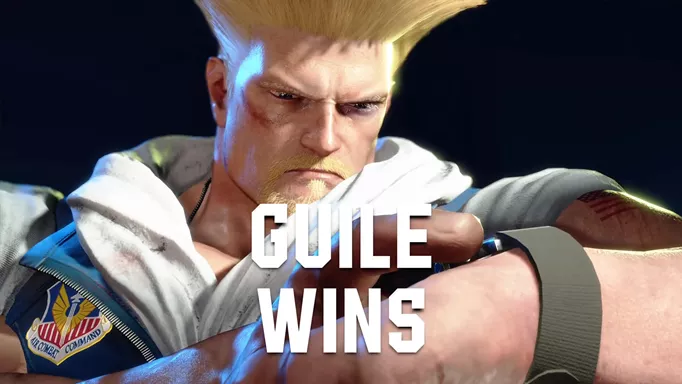 Guile after winning a fight in Street Fighter 6