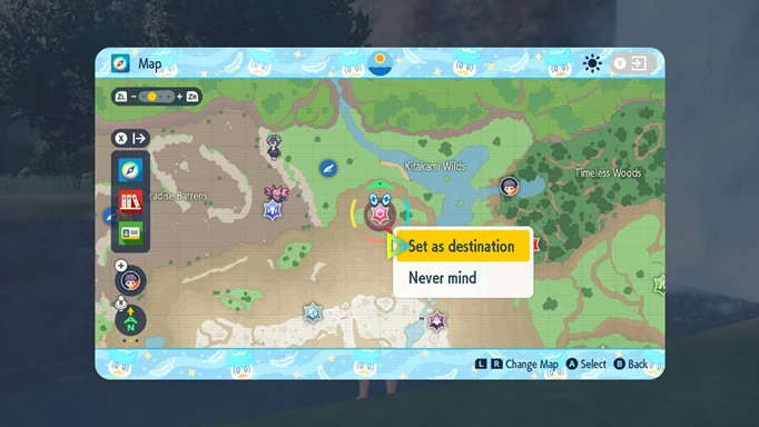 A Tera Raid on the Pokemon Scarlet & Violet map