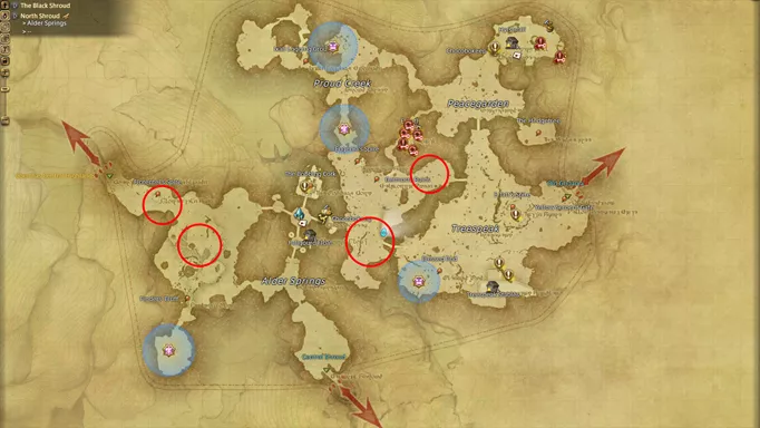 FFXIV Diremite Web can easily be farmed in North Shroud