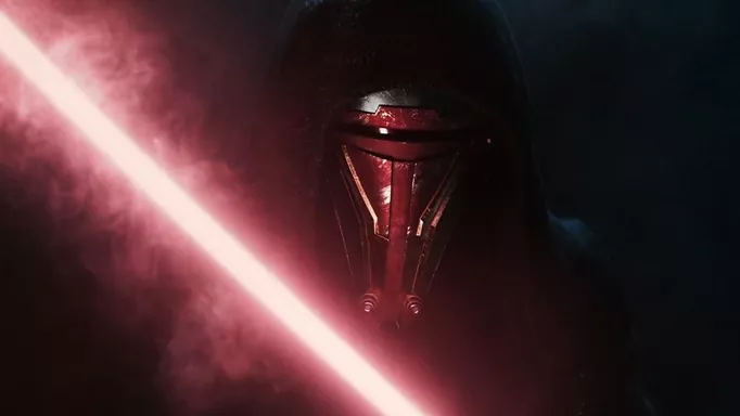 The mask of Darth Revan in the teaser for Knights of the Old Republic's remake.