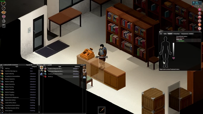 books in Project Zomboid
