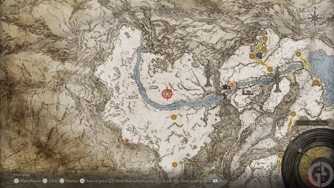 The Consecrated Snowfield map fragment in Elden Ring