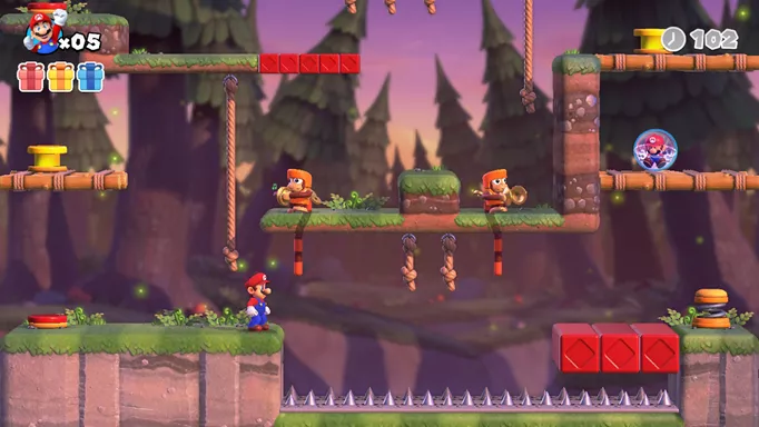 A level in Mario vs Donkey Kong
