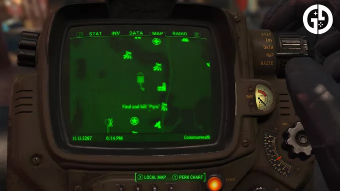 Pyromaniac's map location in Fallout 4