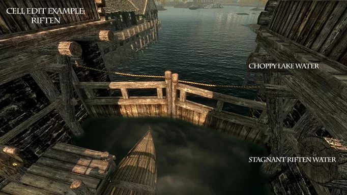 an image of the Realistic Water Two mod for Skyrim