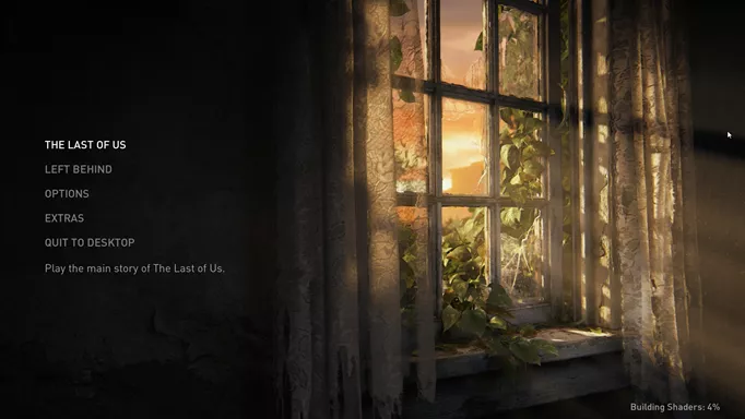 The Last of Us building shaders issue loading screen