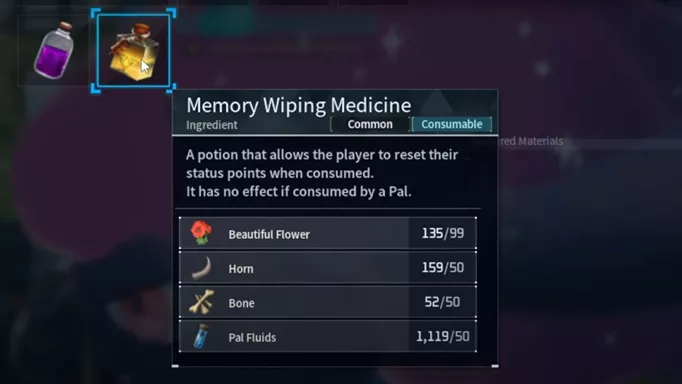 Memory Wiping Medicine in Palworld