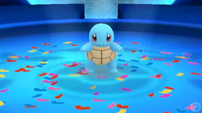 Squirtle appearing in a PokeStop Showcase in Pokemon Go