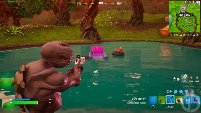 A floaty where a Gnome should be in Fortnite OG
