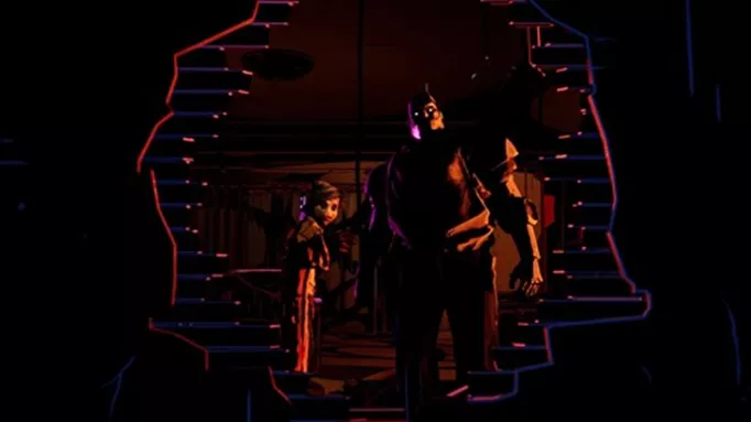 The Scarecrow and the Tin Man look through a gaping hole in The Wolf Among Us 2