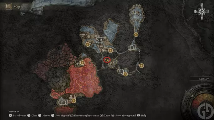 The Ainsel River map fragment in Elden Ring