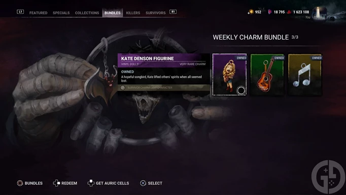 The Weekly Charm Bundle in Dead by Daylight