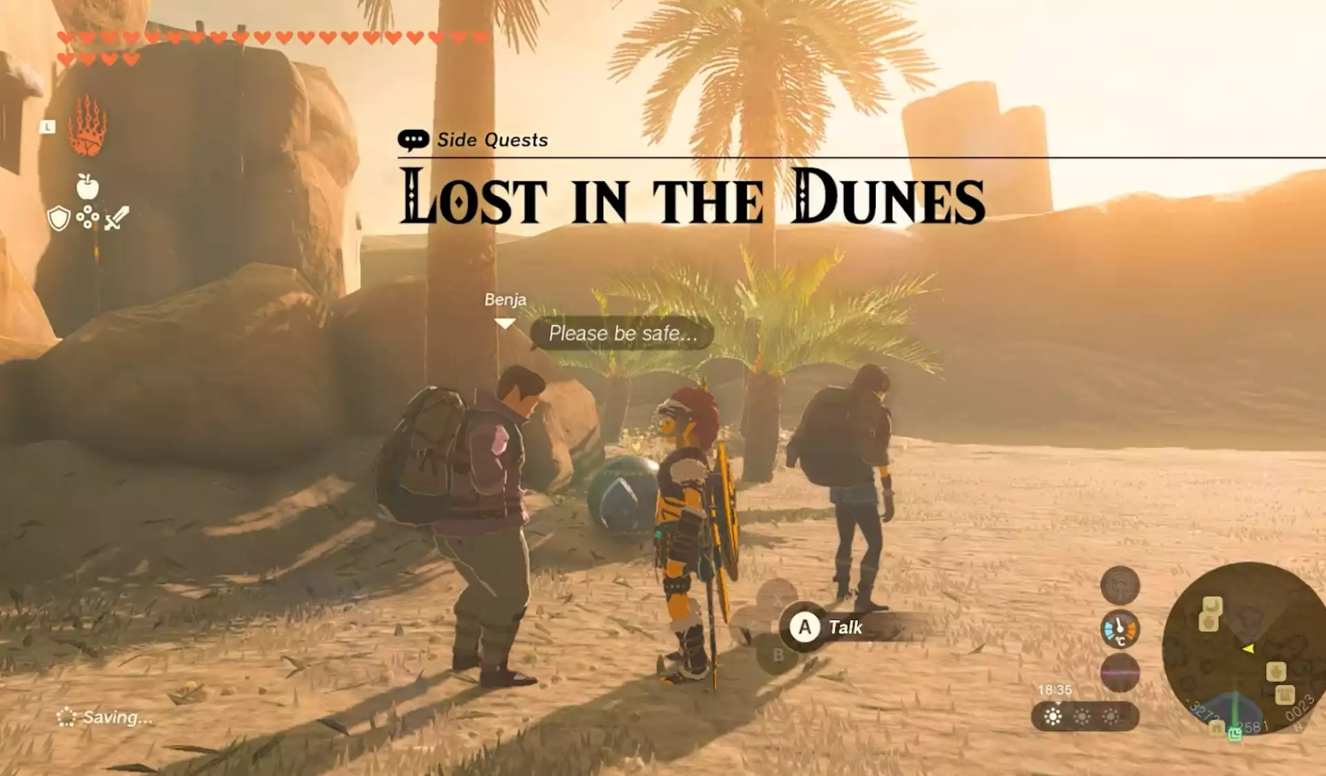 How to complete the 'Lost in the Dunes' quest in Zelda: Tears of the Kingdom