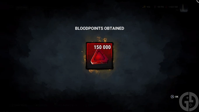 150,000 Bloodpoints is the free gift in DbD this week