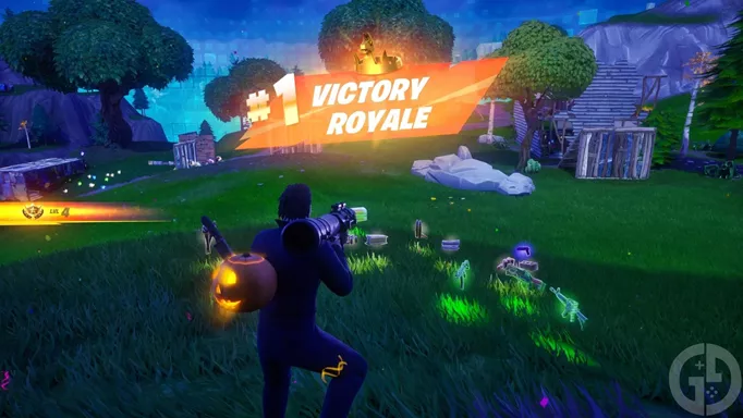 Michael Myers getting a Victory Royale in Fortnite OG