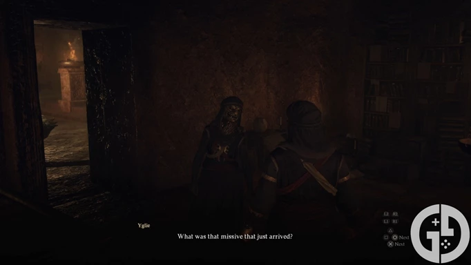 Image of the cutscene in the Forbidden Research Lab in Dragon's Dogma 2