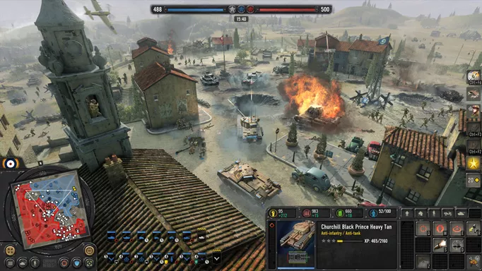a battle in Company of Heroes 3