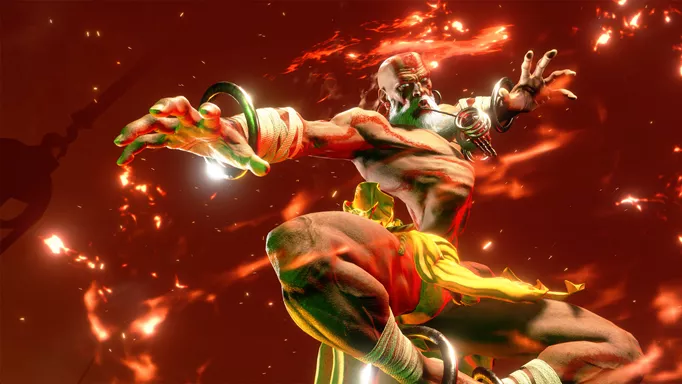 Key art of Dhalsim as he appears in Street Fighter 6