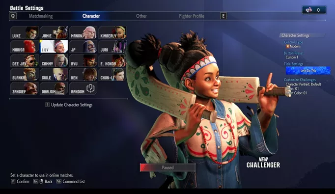 an image of the Street Fighter 6 character selection screen
