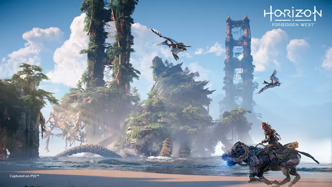 Key art of Horizon Forbidden West, one of the best PS5 exclusive games