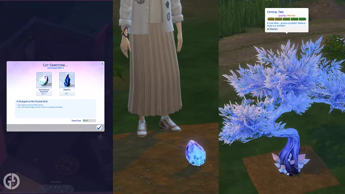Sims 4 Crystal Tree and Seed-Shaped Gemstone