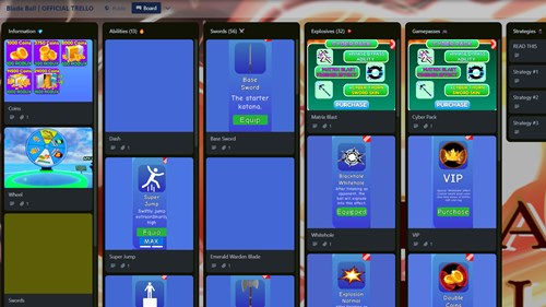 Blade Ball Trello Link [OFFICIAL] (December 2023) - Try Hard Guides